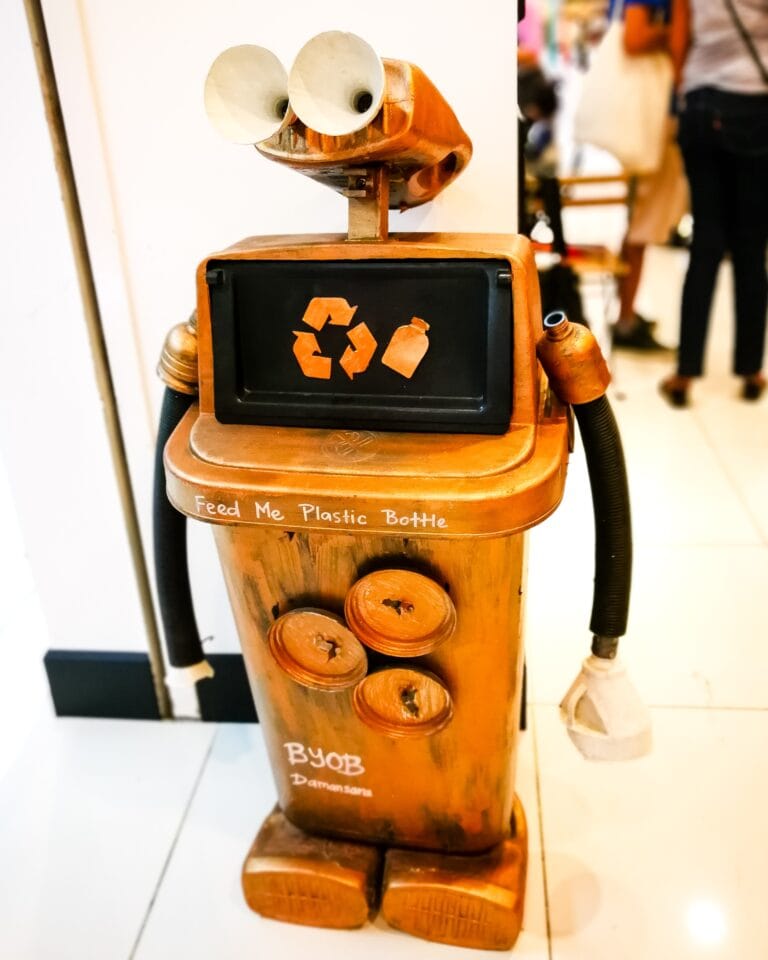 lixeira robô para coleta seletiva